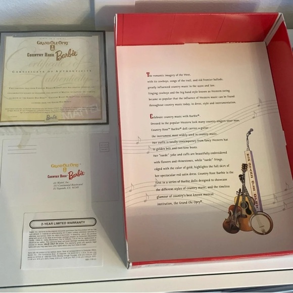 Grand Ole Opry Collection Rising Star Country Rose Barbie Mattel ‘98 Missing CD - Picture 10 of 10